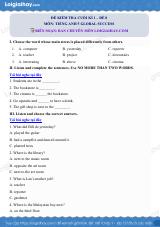 Đề thi học kì 1 Tiếng Anh 5 Global Success - Đề số 8